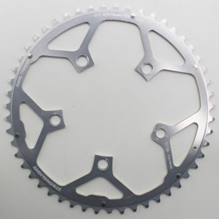 PLATEAU ROUTE 5BRA D.110 STRONGLIGHT ULTRA TORQUE  51DTS EXTERIEUR CAMPA ARGENT ALU 7075  RECORD ET CHORUS CARBON-CENTAUR