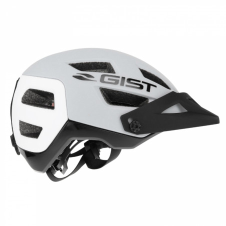 CASQUE VELO ADULTE GIST VTT KOP GRIS CLAIR IN-MOLD TAILLE 53-59 AVEC VISIERE REGLABLE EN 3 POSITIONS ET FIT-SYSTEM (VENDU EN