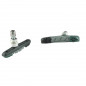 Porte patin vtt optimiz a vis v-brake asymetrique 72mm tri-gomme noir/rouge/vert (2 pr)