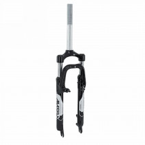 FOURCHE VTT 26 " ZOOM A SUSPENSION ACIER RESSORT-ELASTOMERE POUR V-BRAKE ET DISC NOIR DEB. 60mm PIVOT (230-100mm) FILETE