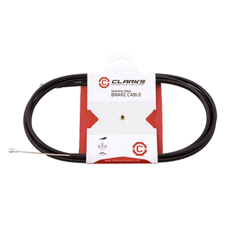 TRANSMISSION FREIN ROUTE/VTT CLARKS INOX NOIR (1 CABLE INOX/GAINE 2M)