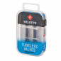 PRESENTOIR PLV WELDTITE BOIS TUBELESS COMPLET (4x 1L PREVENTIF TUBELESS - 8x 240ml PREVENTIF TUBELESS - 12 KITS DE 2 VALVES