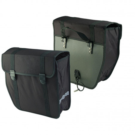 SACOCHE VELO PORTE BAGAGE OPTIMIZ POLYESTER PLIANTE NOIRE (PR) ( /-40 L) - 370X130X330MM