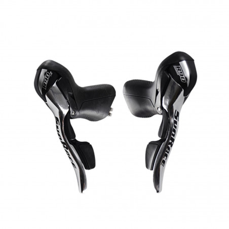 LEVIER/MANETTE ROUTE  9V. SUNRACE R91 COMPATIBLE SHIMANO DOUBLE NOIR/ARGENT (PR)