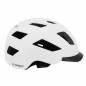 CASQUE VELO ADULTE GIST URBAIN SMART BLANC IN-MOLD AVEC ECLAIRAGE ARRIERE TAILLE 56-62 REGLAGE MOLETTE - LUMIERE VISIBLE A 200m