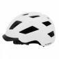CASQUE VELO ADULTE GIST URBAIN SMART BLANC IN-MOLD AVEC ECLAIRAGE ARRIERE TAILLE 52-58 REGLAGE MOLETTE - LUMIERE VISIBLE A 200m