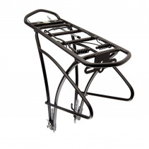 PORTE BAGAGE AR 26/28'' OPTIMIZ ALU NOIR RENFORT LATERAL AVEC PATTE REGLABLE