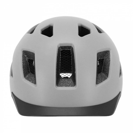 CASQUE VELO ADULTE GIST URBAIN SMART GRIS IN-MOLD AVEC ECLAIRAGE ARRIERE TAILLE 52-58 REGLAGE MOLETTE - LUMIERE VISIBLE A 200m