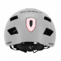 CASQUE VELO ADULTE GIST URBAIN SMART GRIS IN-MOLD AVEC ECLAIRAGE ARRIERE TAILLE 52-58 REGLAGE MOLETTE - LUMIERE VISIBLE A 200m