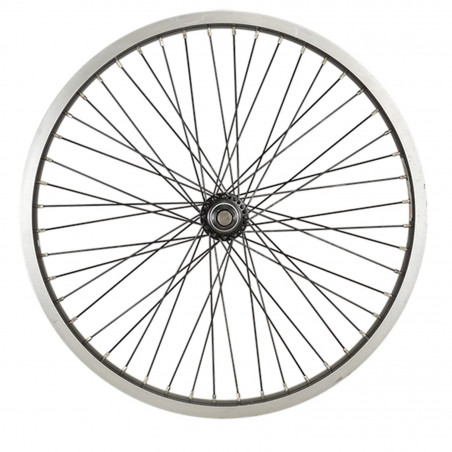 Roue bmx 20" av ecrou axe plein jante noir as7x. moyeu noir axe 10mm 48t