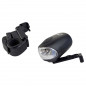 ECLAIRAGE VELO SS PILE AV M-WAVE 3 LEDS 3 FCTS DYNAMO MANUELLE