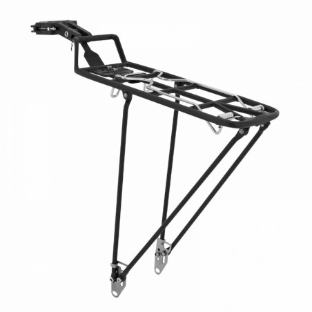 PORTE BAGAGE VELO ARRIERE A FIXATION RAPIDE PLETSCHER QUICK RACK ALU NOIR (SUR TIGE DE SELLE DIAM 24 à 35mm) - POIDS MAX