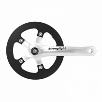 PEDALIER ROUTE STRONGLIGHT 8V. IMPACT R ARGENT 170mm 42dts AVEC CARTER POUR TRANSMISSION SANS TENDEUR DE CHAINE POUR MOYEUX