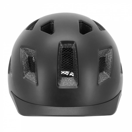 CASQUE VELO ADULTE GIST URBAIN SMART NOIR IN-MOLD AVEC ECLAIRAGE ARRIERE TAILLE 52-58 REGLAGE MOLETTE - LUMIERE VISIBLE A 200m