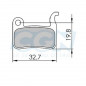 Plaquette frein vtt 38 optimiz adapt. Shimano xtr/xt Shimano (pr)