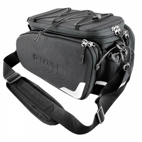 SACOCHE ARRIERE VELO RACKTIME ODIN NOIRE FIXATION PORTE BAGAGE (L 37cm x L 24cm x h 24cm) - COMPATIBLE SYSTEME RACKTIME SNAPIT