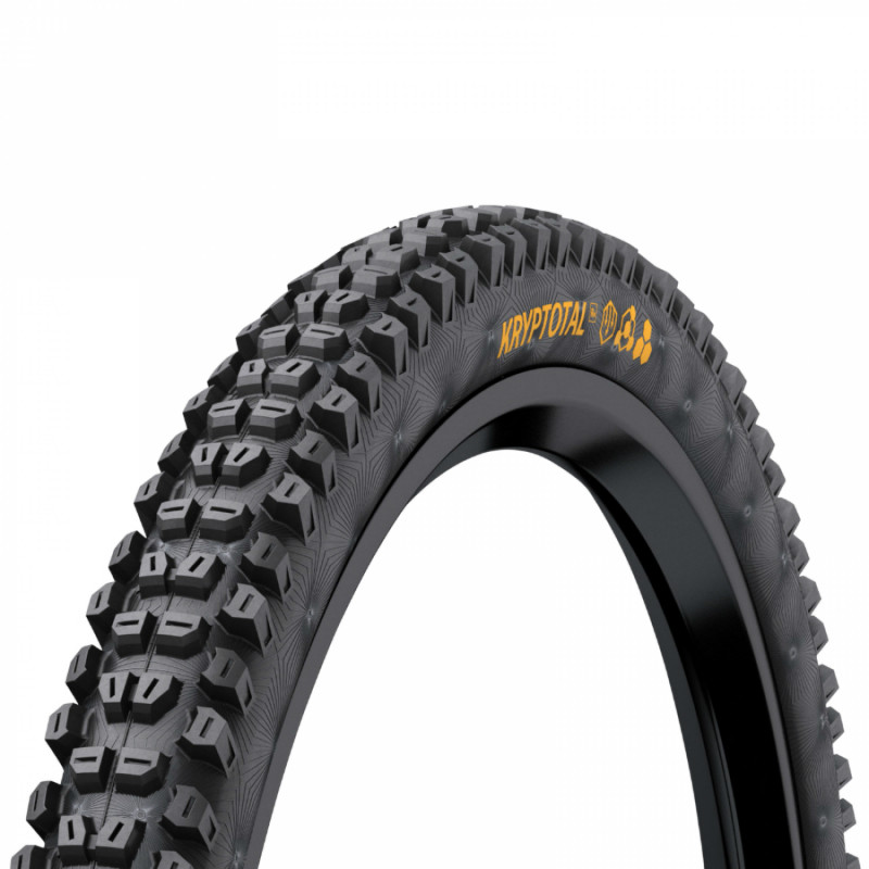 Pneu vtt gravity 27.5 x 2.40 Continental kryptotal enduro soft rear-arriere noir tubetype-tubeless ready ts (60-584) (650b)