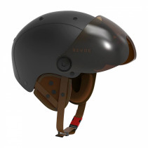 CASQUE VELO ADULTE REVOE PREMIUM URBAIN-CITY NOIR MAT TAILLE 57-58 VISIERE REGLABLE, PROTECTION OREILLE AMOVIBLE (VENDU EN