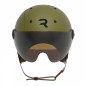 CASQUE VELO ADULTE REVOE PREMIUM URBAIN-CITY KAKI MAT TAILLE 55-56 VISIERE REGLABLE, PROTECTION OREILLE AMOVIBLE (VENDU EN
