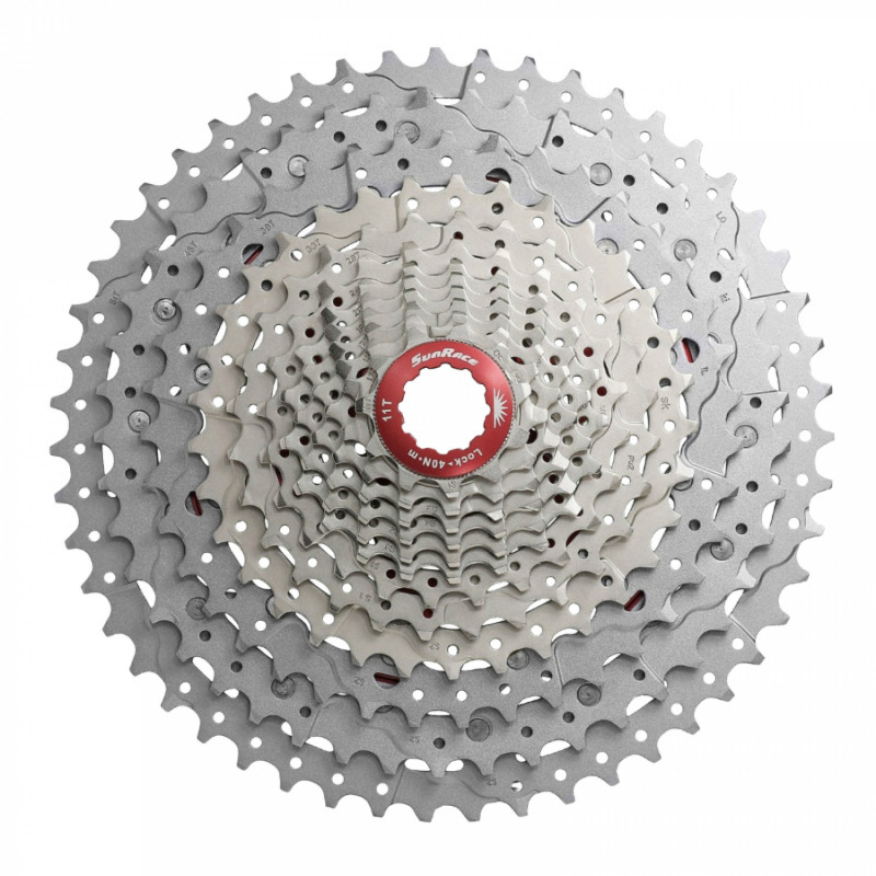 Cassette 12v. Sunrace mz903 11-51 vtt compatible Shimano-Sram metallic argent