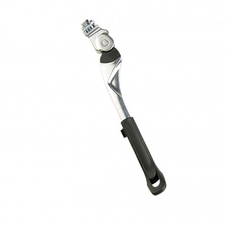 BEQUILLE VELO LATERALE REGLABLE 24/28'' OPTIMIZ ALU ARGENT RENFORCEE E BIKE/VAE