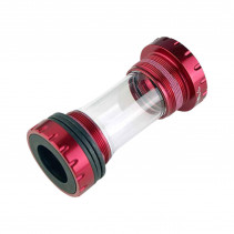 CUVETTE/BOITIER PEDALIER A VISSER ROUTE/VTT ATOO TYPE SHIMANO HOLLOW. ROUGE BOITE 68/73MM