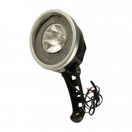 ECLAIRAGE VELO AV/PROJECTEUR HALOGENE POUR DYNAMO ON/OFF 10 LUX VRAC (FIXATION FOURCHE)