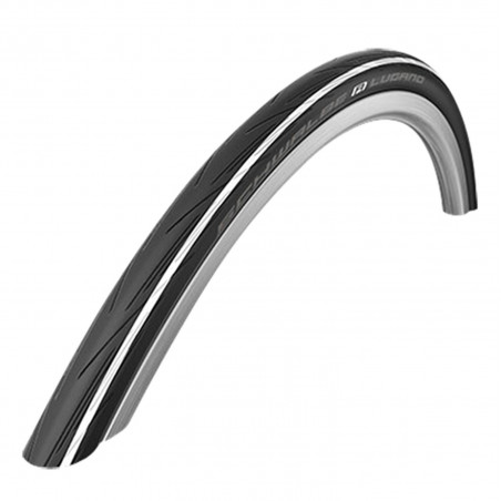Pneu route 700x25 Schwalbe lugano ii noir/blanc tr (25-622)