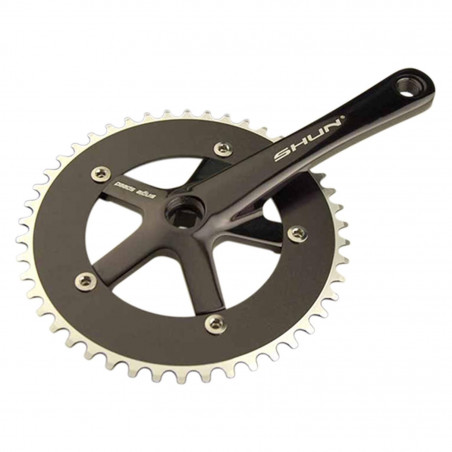 PEDALIER MONOVITESSE/FIXIE 46D L165 NOIR (DIAM 130/AXE CARRE 110.5)