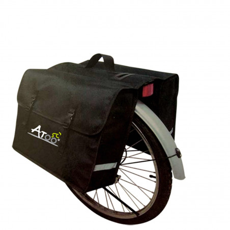 SACOCHE VELO PORTE BAGAGE A PONT 2 VOLUMES OPTIMIZ NOIRE ( /-40L)