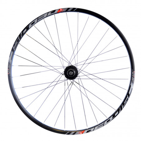 Roue vtt 29" (pr) blocage jante noir mach1 neo. moy. Shimano m475 disque 6t. 9/10/11v