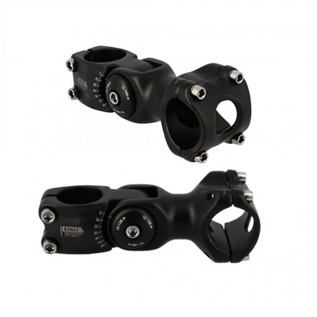 POTENCE REGLABLE AHEAD SET 1"1/8 L95 UNO ALU NOIR 0 A 60° (CINTRE 31.8)