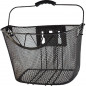 PANIER AV A CLIPS ACIER MAILLE XXL NOIR 350X250X250MM (FIXATION SUR CINTRE 22/25.4/31.8)
