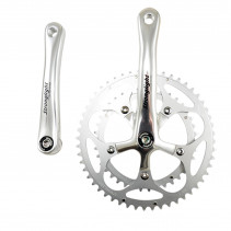 PEDALIER ROUTE DOUBLE 52-39D L172.5 STRONG IMPACT ARGENT 9/10V