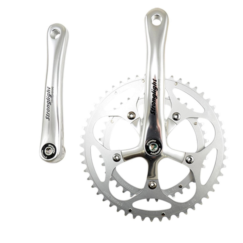 PEDALIER ROUTE DOUBLE 52-39D L172.5 STRONG IMPACT ARGENT 9/10V