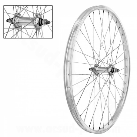 Roue avant 24" vtt axe plein