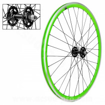 Roue avant Velox 700c fixie verte alu 30mm