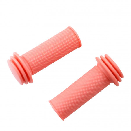 POIGNEE VELO ENFANT CAOUTCHOUC ROSE/FUSHIA L 80MM DIAM. 22MM (PR)