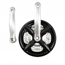 PEDALIER VTT TRIPLE 48-38-28D L170 ALU NOIR PARE CHAINE DEMONTABLE 7/8V (AXE 122MM)
