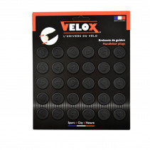 BOUCHON CINTRE/GUIDON ROUTE VELOX A EMBOITER PLASTIQUE NOIR (15 PR)