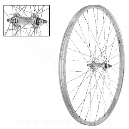 Roue avant 28" vtc axe plein