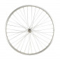Roue vtc 28" ar ecrou axe plein jante argent mach1 m110.moy.miche.a visser 5/6/7v v-br.36t