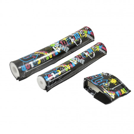 PROTECTION MOUSSE GUIDON/CADRE/POTENCE BMX OPTIMIZ (KIT) POUR CADRE DIAM 25 A 28MM