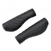 POIGNEE VELO OPTIMIZ GEL/KRATON ERGONOMIQUE NOIR AVEC BOUCHON 130MM (PR)
