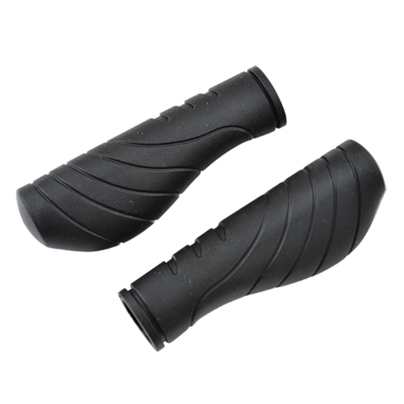 POIGNEE VELO OPTIMIZ GEL/KRATON ERGONOMIQUE NOIR AVEC BOUCHON 130MM (PR)