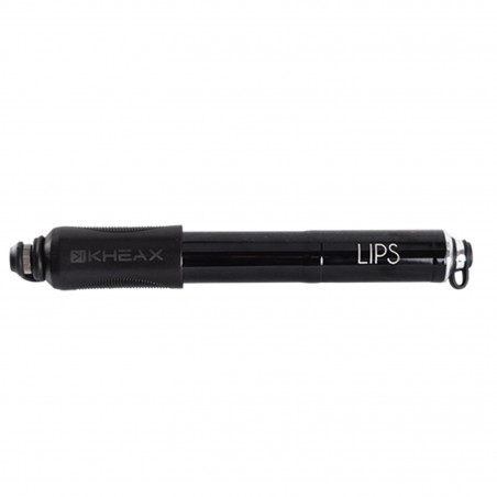 Pompe mini vtt kheax lips hv m 6.2 bars poignee composite corps alu noir l225mm