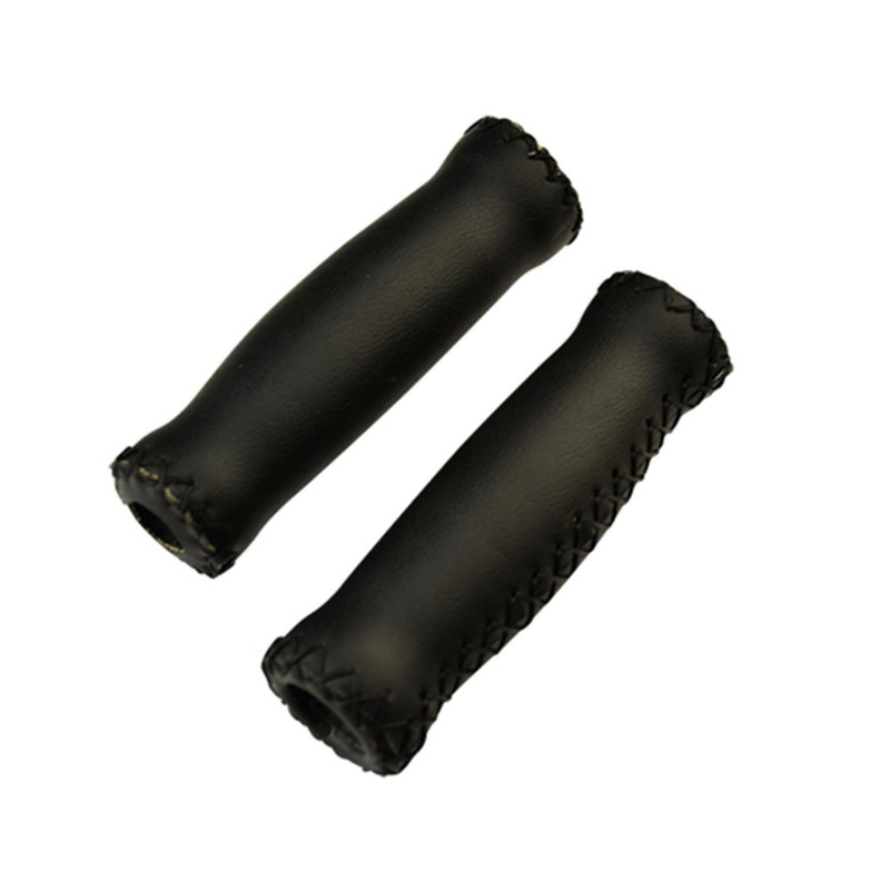 POIGNEE VELO OPTIMIZ IMITATION CUIR NOIR 127MM (PR)
