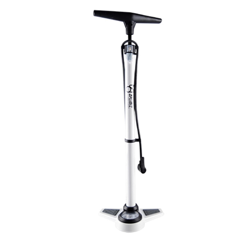 Pompe a pied optimiz acier blanc mano 11 bars double tete plastique vs/vp