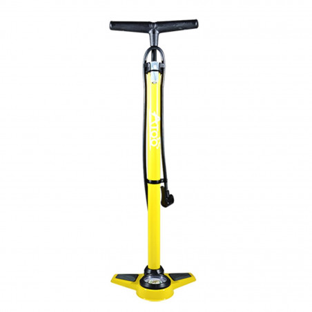 Pompe a pied optimiz acier jaune mano 11 bars double tete plastique vs/vp