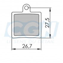Plaquette frein vtt 20 clarks sintered adapt. hope mini calipers (pr)